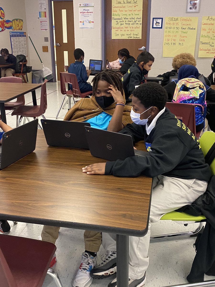 MrsSheehan219's tweet image. Shelby Sharks are rocking their #HourofCode2021! They are making some awesome dance parties. They love the #JCPSDigIn activity provided. Working collaborating and growing their coding skills. So proud of our sharks. @kreceveur @ShelbyJCPS @codeorg