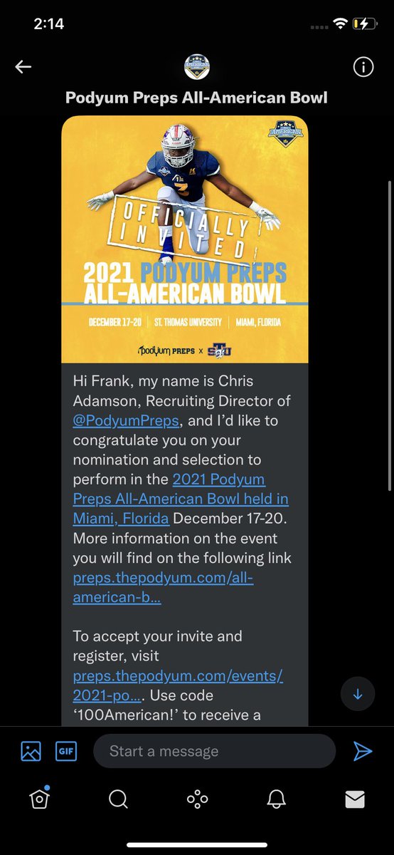 FrankVreen (@fvreen) on Twitter photo I am Blessed🙏🏾 to Receive A Invite To The All-American Bowl <a href="/PP_All_American/">All-American Bowl by Podyum Preps</a> 🙏🏾🖤 I am Blessed🙏🏾 to Receive A Invite To The All-American Bowl <a href="/PP_All_American/">All-American Bowl by Podyum Preps</a> 🙏🏾🖤