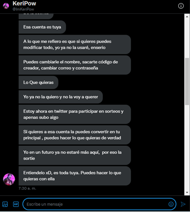 deon_heredado's tweet photo. Bueno lo que quería decirles es que keri me a hablado y en resumen me  a dicho que no va a volver y que use está cuenta como si fuera mía que no lo espere, no quise acceder pero termine cediendo (les recomiendo leer las imágenes para que entiendan mejor) con el pasar de los + https://t.co/IsuBZkwK1u
