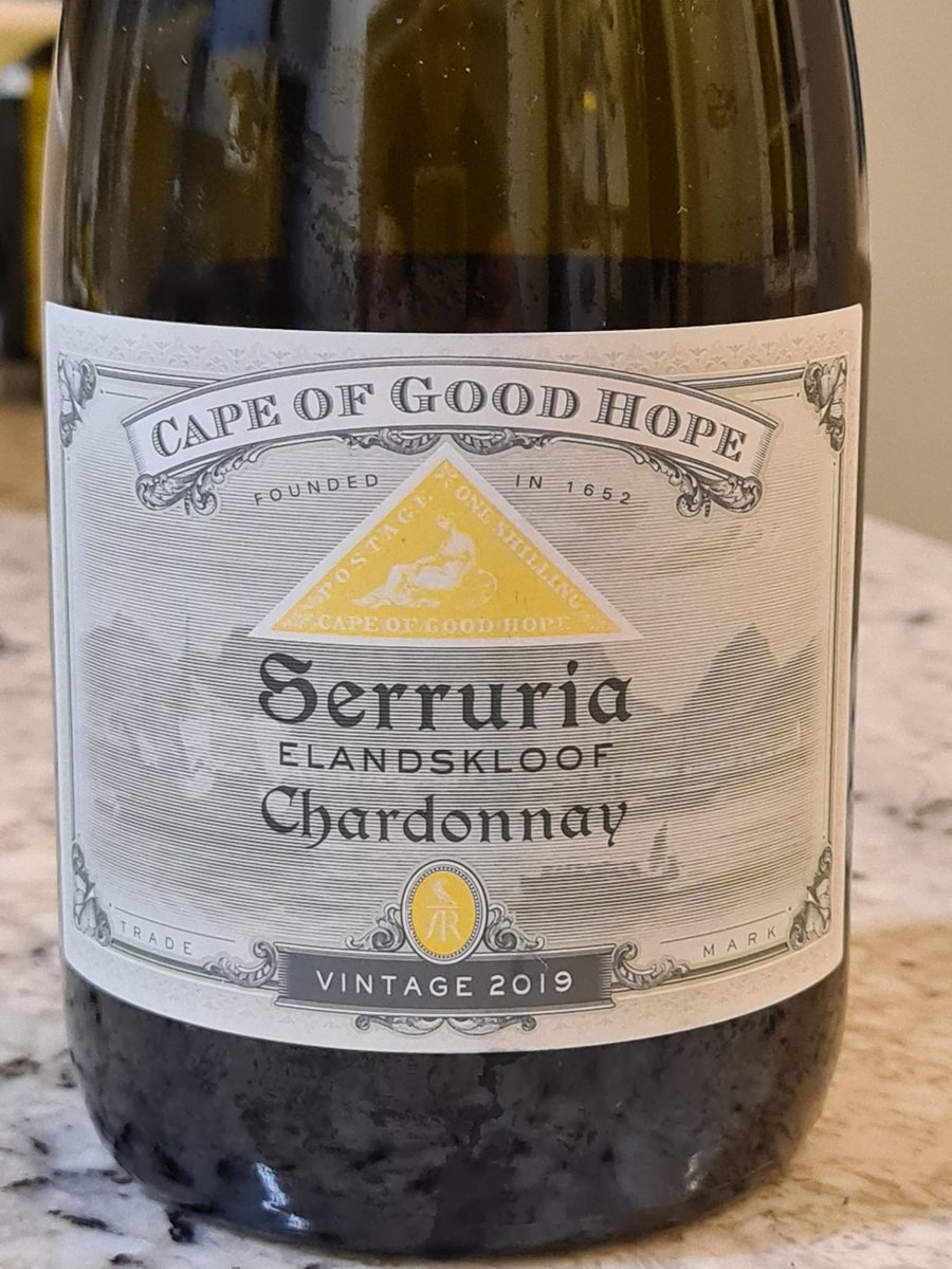 More and more impressed with the Cape of Good Hope Wines. Serruria 2019 has depth and freshness - at R205 a bottle, this outperforms a lot of other big-name, big-price Chardonnays.