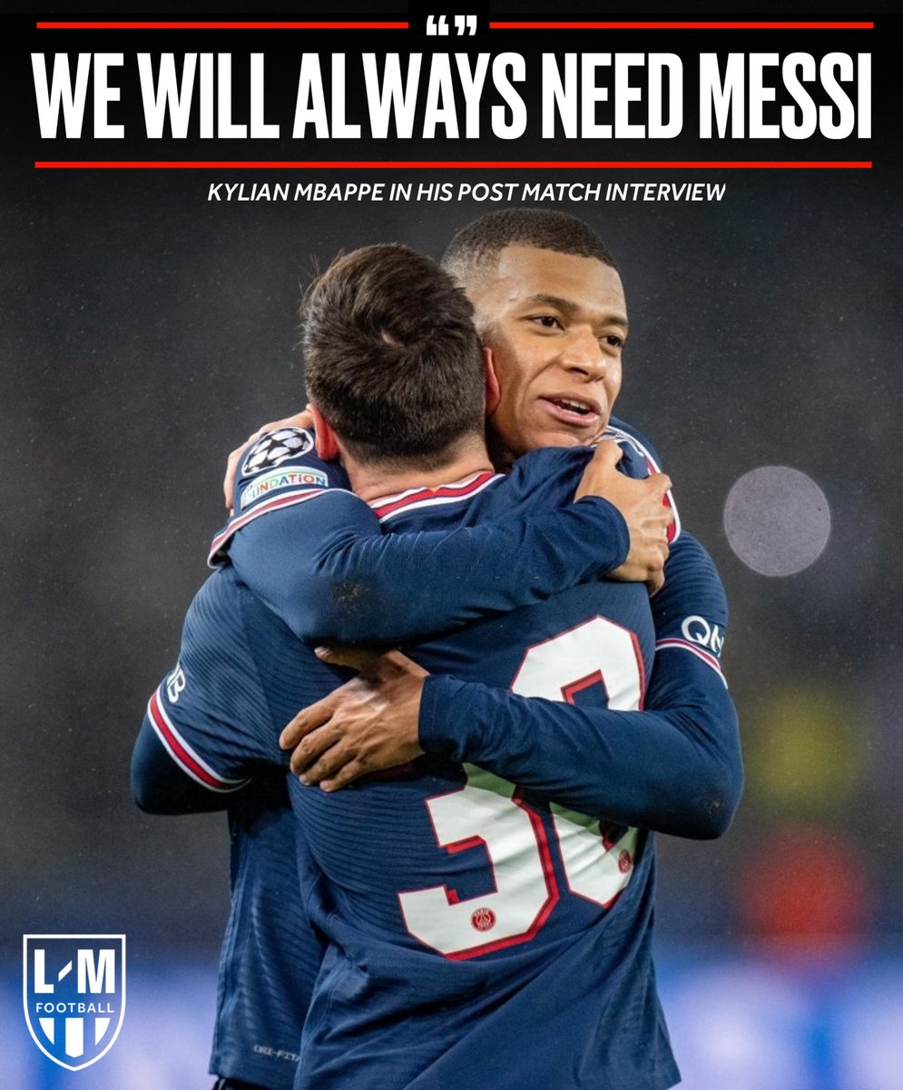 lmfootbalI's tweet photo. Kylian Mbappé knows the value of Leo Messi 🙌 https://t.co/DM0eDYJASW