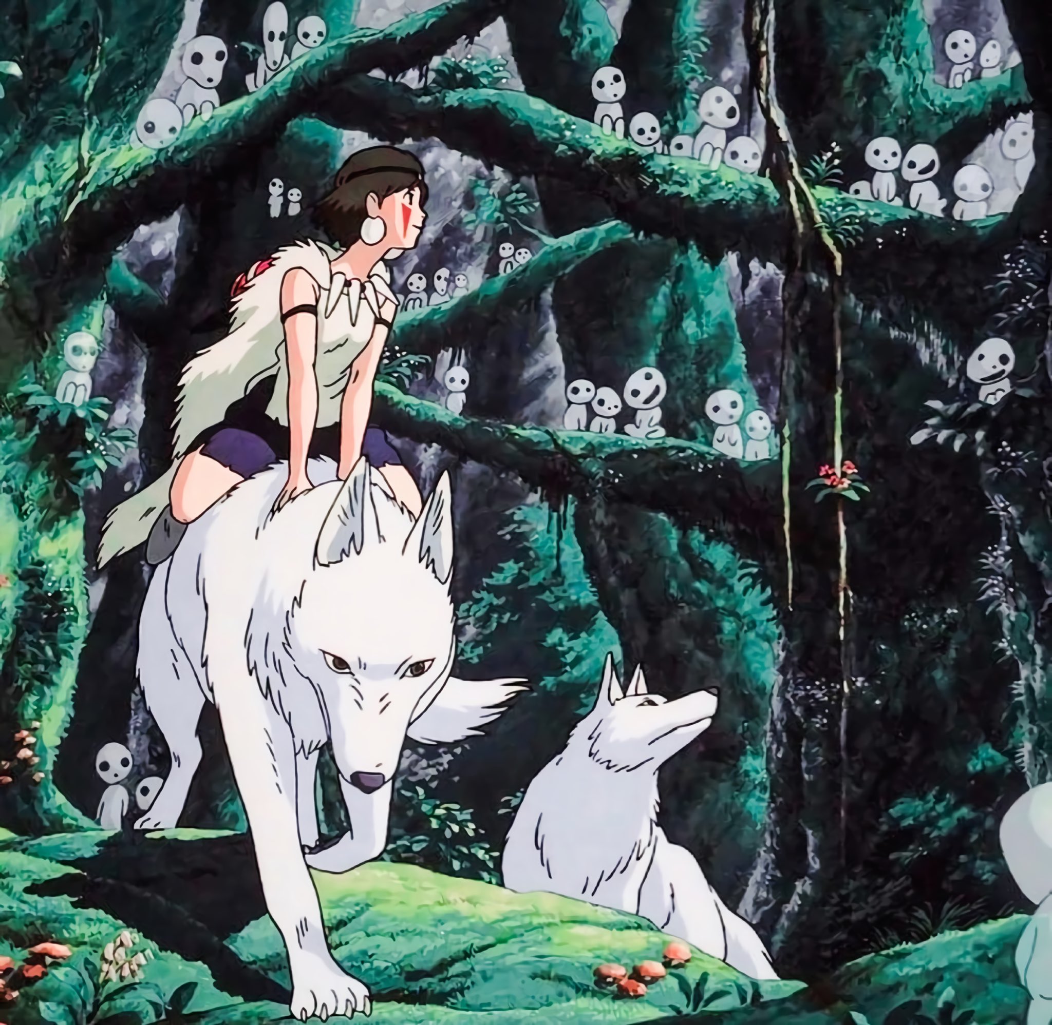 Forest Spirits animated anime forest hayao miyazaki mononoke princess  mononoke HD phone wallpaper  Peakpx