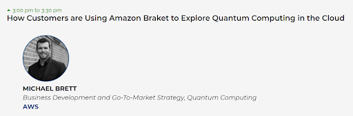 How are people using Amazon Braket to explore #QuantumComputing in the cloud? Hear from @MichaelSBrett <a href="/AWScloud/">Amazon Web Services</a>, a <a href="/dualityquantum/">Duality Accelerator</a> Technical Committee Member

#Q2B21 #AWS #CloudComputing