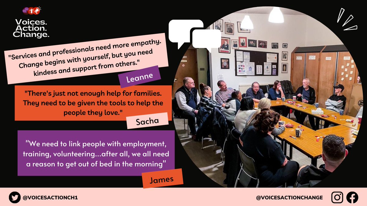 VoicesActionCh1's tweet photo. From better signposting and aftercare to more support for families  impacted by #drugs and #alcohol…

Here are some thoughts from today’s VAC meet up 💭🗣🗯 

@ApbCardiffVale https://t.co/MGc7HqTMhK