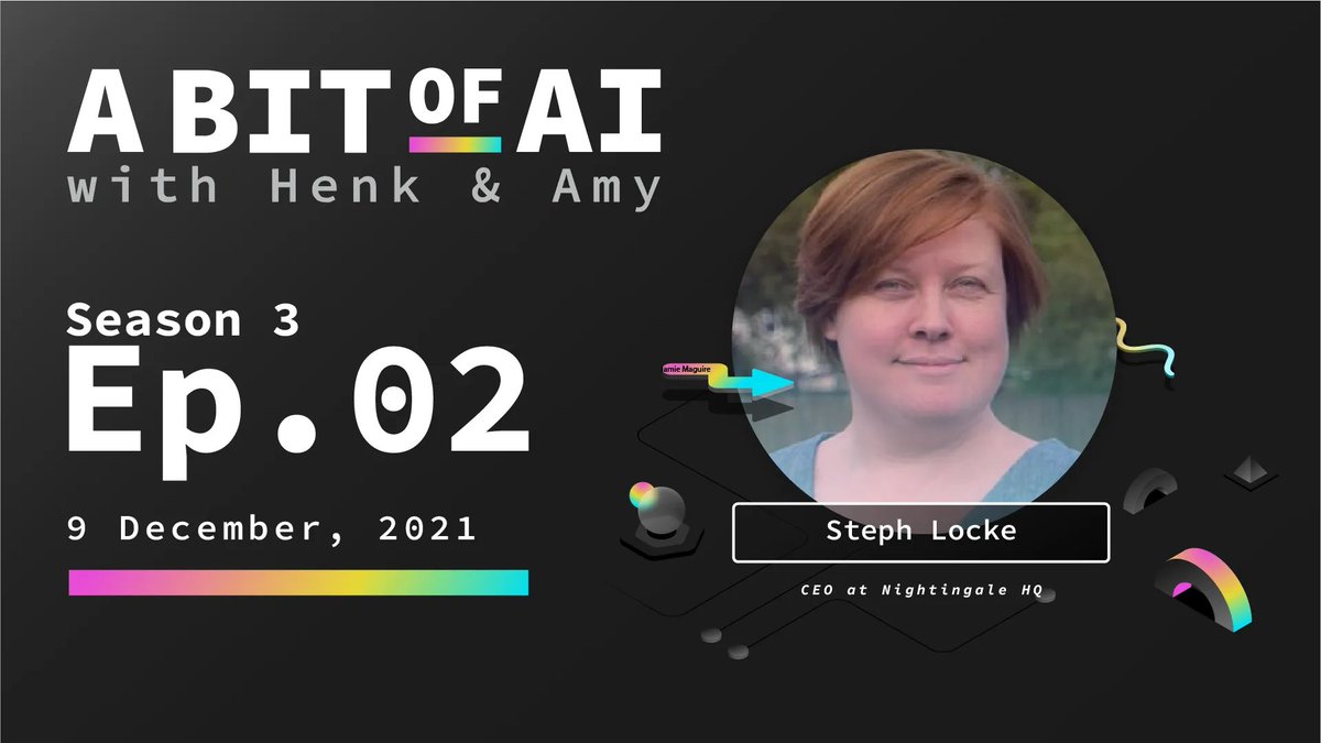 AbitofAI's tweet photo. 📺 Join the A bit of AI show Live, hosted by Henk (@hboelman) and Amy (@AmyKateNicho). 
This episode they talk with Steph Locke (@TheStephLocke).

📅 9 December 2021
⌚ 12:00 GMT | 13:00 CET | 17:30 IST
🤟 #InternationalSign available

▶ https://t.co/vtvqHc5Qia https://t.co/rfz6sFSyll