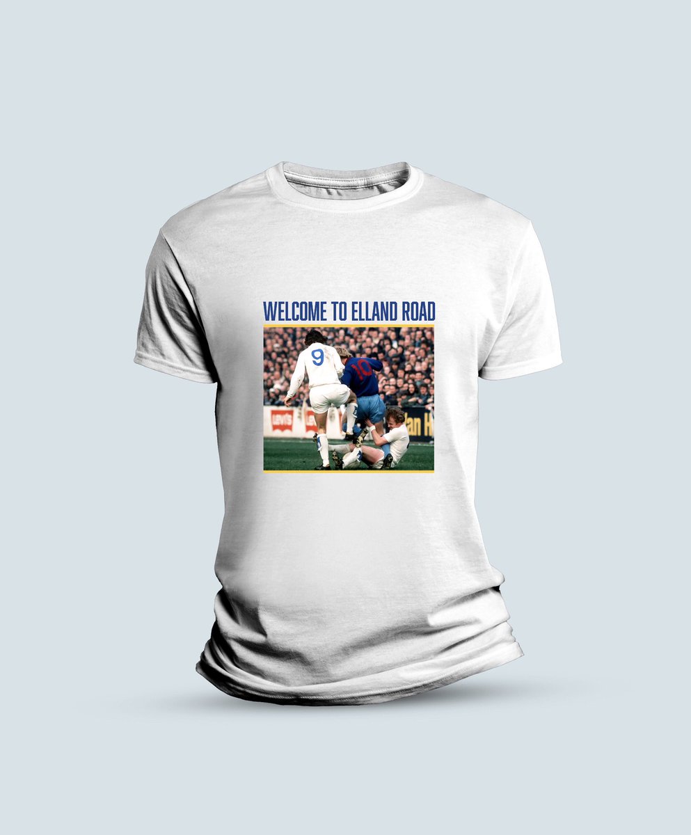 Check out our T-shirts featuring iconic #LUFC images! 

🎁 A perfect stocking filler for the Leeds United fan in your life this Christmas! 🎄

🛍 varleymedia.com/copy-of-shop-f…