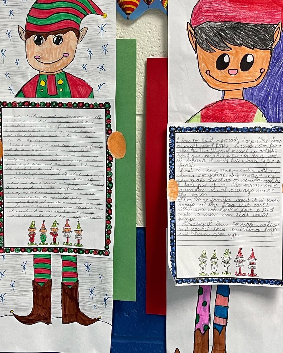 SMSCrusader's tweet photo. Mrs. Meadow’s 4th grade practiced writing persuasive essays in the most festive way. No doubt these elves will be hired! #MagicOfChristmas #ChristmasElf 🎄🎅🦌 https://t.co/en3v0r1Gz3