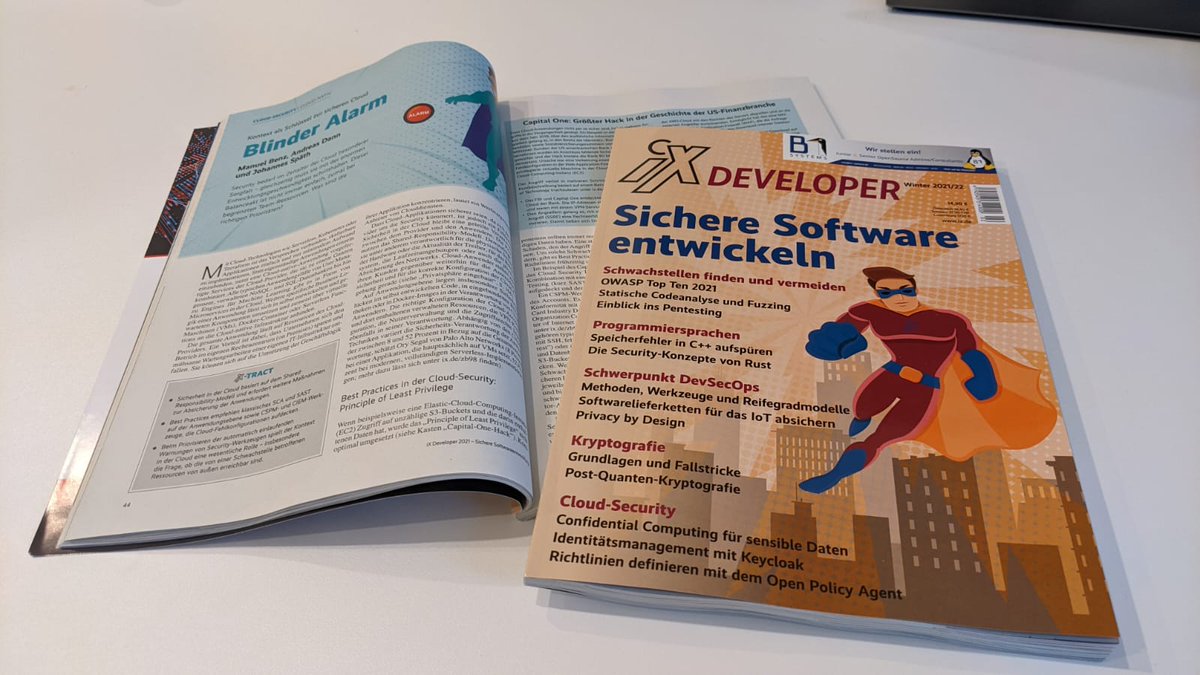 CodeShield_io's tweet image. Wir haben es geschafft! Und zwar in die neuste Ausgabe der iX Developer des #heise Verlages.
Im Artikel "Blinder Alarm" beschreiben wir ausführlich, wie die Kontextualisierung von Sicherheitswarnungen dabei hilft zu entscheiden welche Sicherheitslücken relevant sind.
