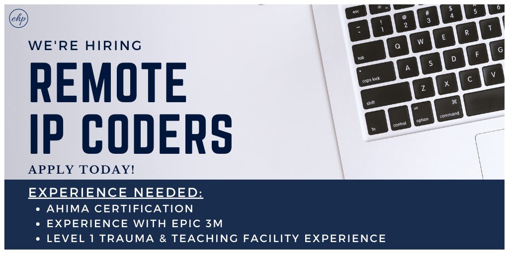 ExciteITPartner's tweet image. Discover your best career yet with our team! ✔️
We’re hiring Remote Inpatient Coders ready to start earning.
Apply today to get started!
ow.ly/3vmC50H5bQl
#InpatientCoder #MedicalCoding #HIMJobs #Hiring #ExciteHealthPartners