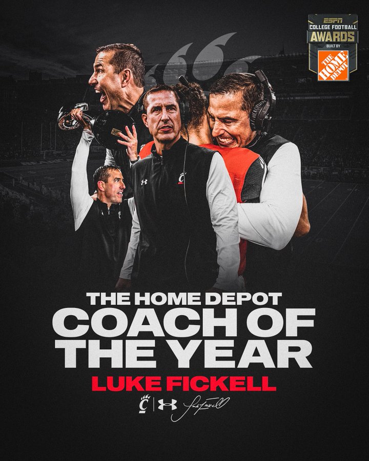 Cincinnati Bearcats Luke Fickell named Coach of the Year 