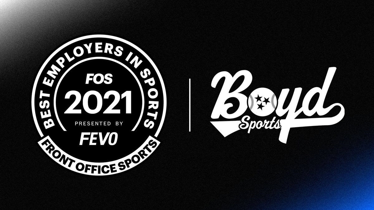 Boyd Sports, LLC has received the honor of being a 2021 Best Employer in Sports by Front Office Sports, @FOS Read more here: atmilb.com/3rK33Rh #BES2021