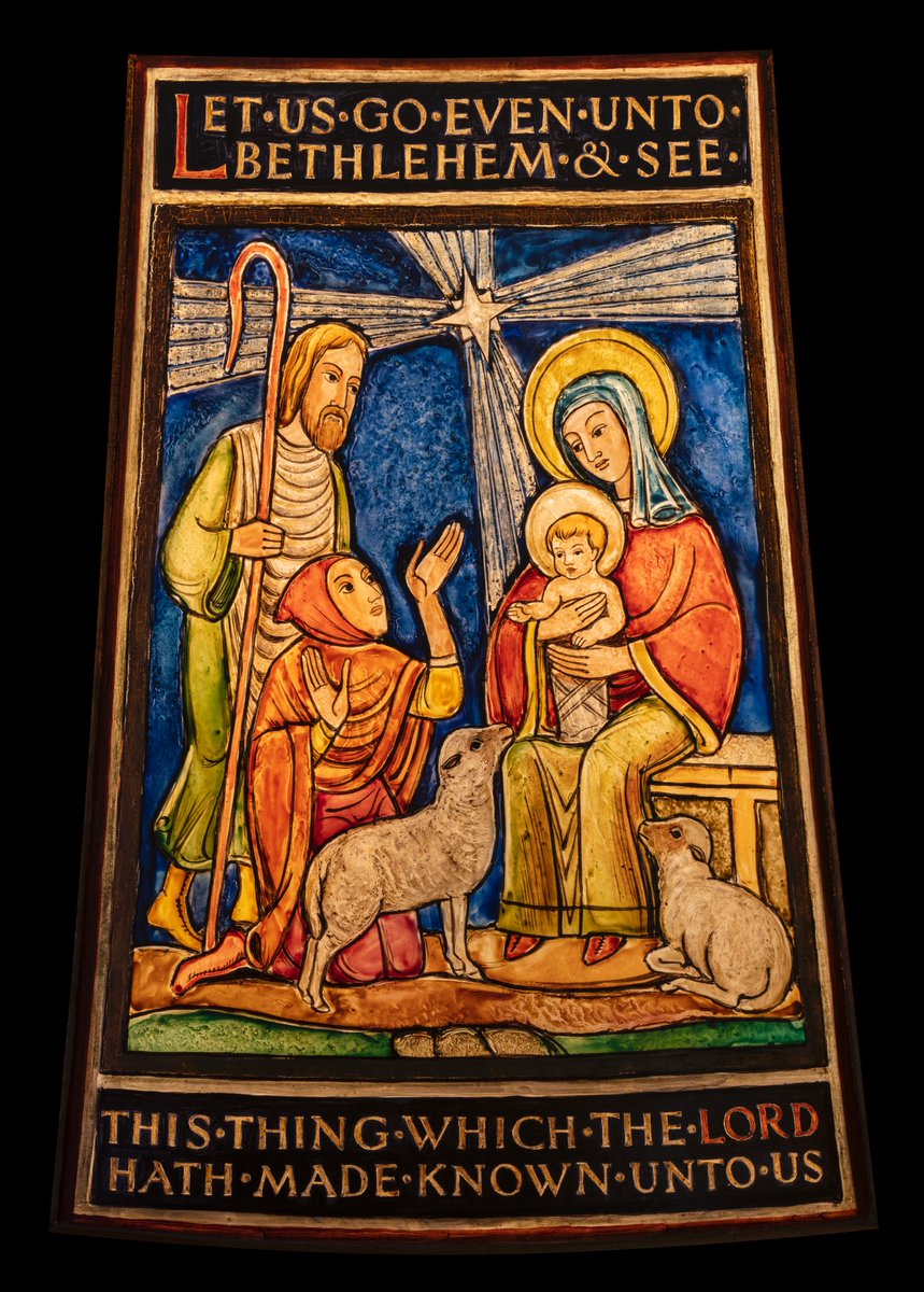 ADVENT CALENDAR DAY 7
🎄
This handcrafted lampshade panel illustrates the Visitation of the Shepherds. The panel is one of six scenes from the Nativity narrative decorating a Christmas-themed lamp in Glencairn’s Chapel. Click here for more information: bit.ly/3rFT1Rm