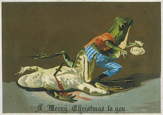 VictorianGothik's tweet photo. @JadAdamsAuthor @broadviewpress And may I be the first to tweet you a Victorian frog-murder for #GothicAdvent 🐸🔪🩸🎄 https://t.co/PqH5uFzi3Z