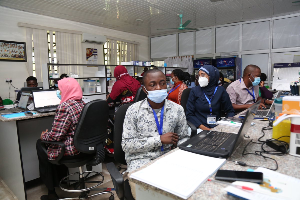 acegid_igh's tweet photo. Today, participants at the hands-on #NGSTraining jointly organized by @acegid @AfricaCDC @ASLM_News learnt about EPI2ME, Uploading Sequence Data and SARS-CoV-2 Genome Assembly.

Quick gist 📢:
"It feels like being at home, having this training here in Africa," said a participant. https://t.co/PeUB4Jw8YY