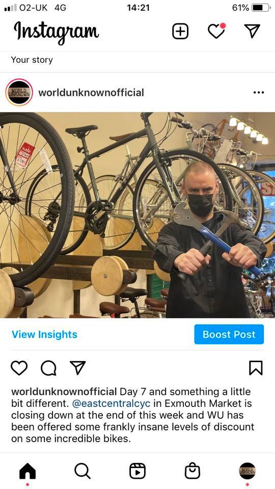 E_C_Cycles's tweet photo. We're on the World Unknown advent calendar yeees! Head to https://t.co/kLaGuorJ3y for more awesome offers, and of course the latest news on London's best underground dancing klvb xx https://t.co/xHJa6KapJW
