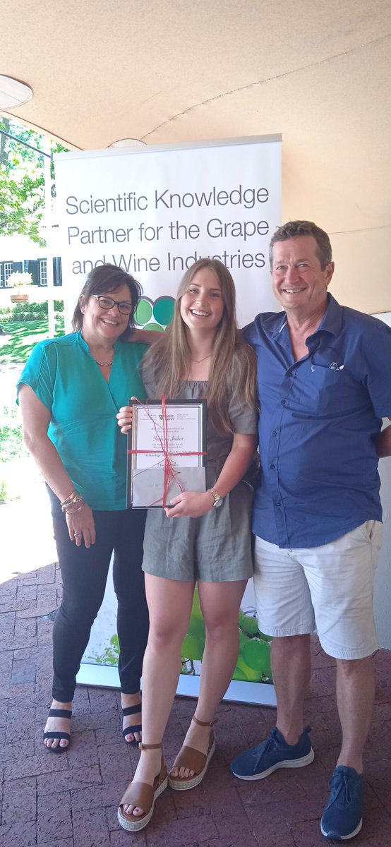 of_oenology's tweet photo. A big congratulations to our top 4th year student Stephanie Joubert. She received the best student award from @LOenology  at @SViticulture  student award ceremony @NeethlingshofW. Thank you @LOenology for the consistent support to the next generation. @Vinemonster83 @mdut123 https://t.co/LND50DpBku