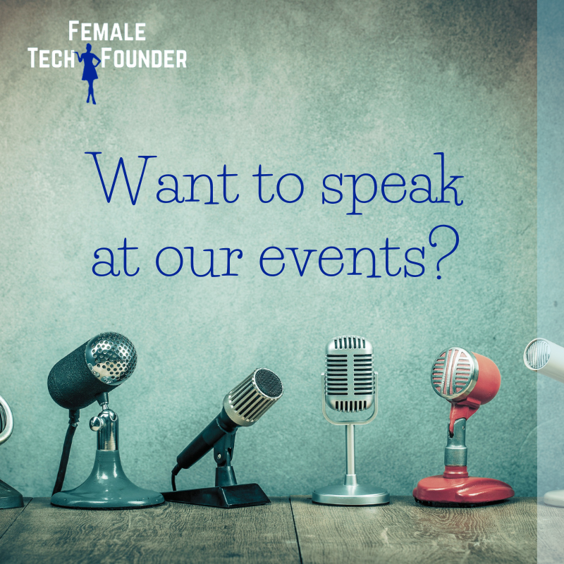 Want to speak at #FemaleTechFounder we're always #open to hear from new speakers with a story to tell.

Drop us a message to find out more!

#SpeakerOpportunity #ShareYourStory #PublicSpeaking