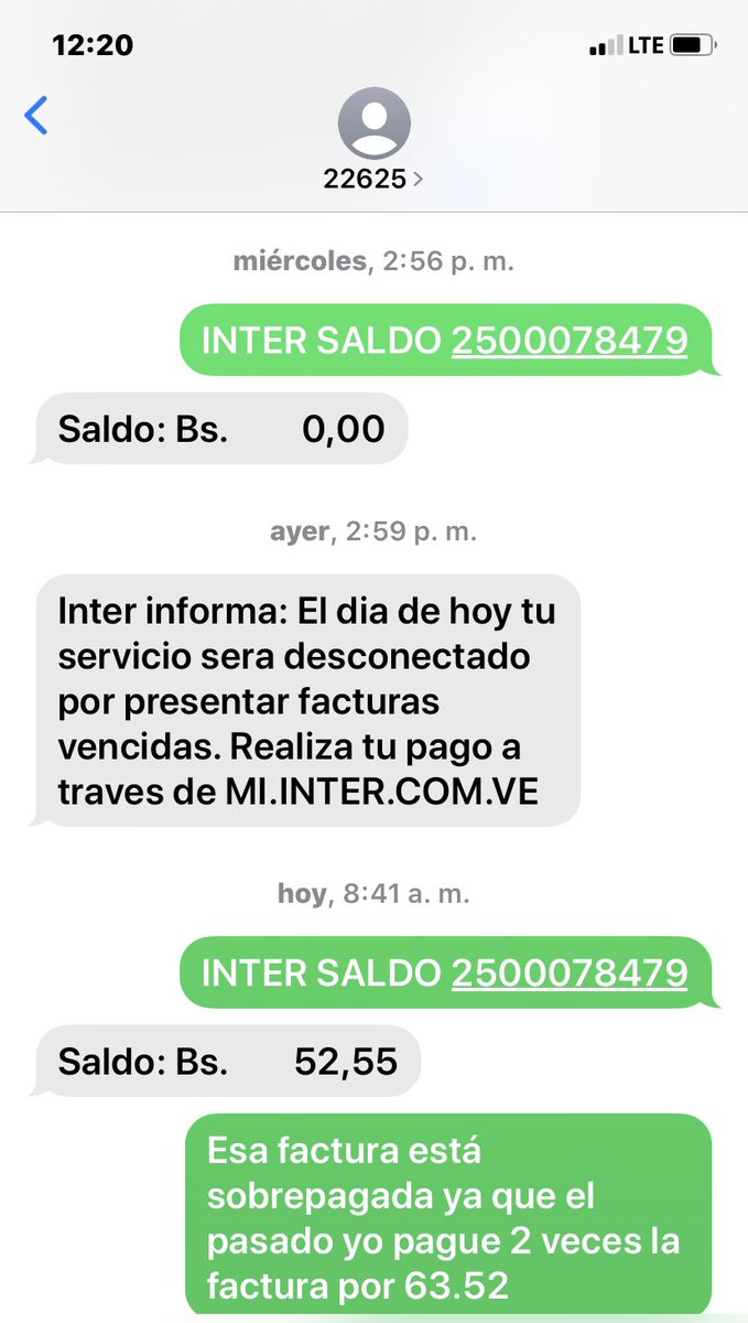 maribeldpg's tweet photo. @InterCliente tengo un mes sin internet ni tv de Inter y no me solucionan, pero mandar un mensaje que debo ahí si son efectivos, tengo sobrepagada la factura, ya que el mes pasado lo pague 2 veces https://t.co/lymeptxRXj