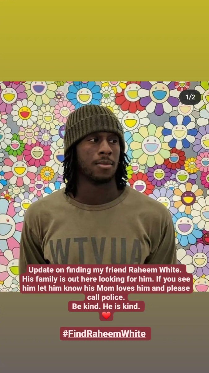 JuliaLovesIt's tweet photo. Bring Raheem home. His family is out here looking for him. If spotted be kind as he is kind. #FindRaheemWhite https://t.co/f8kXDaHmkc