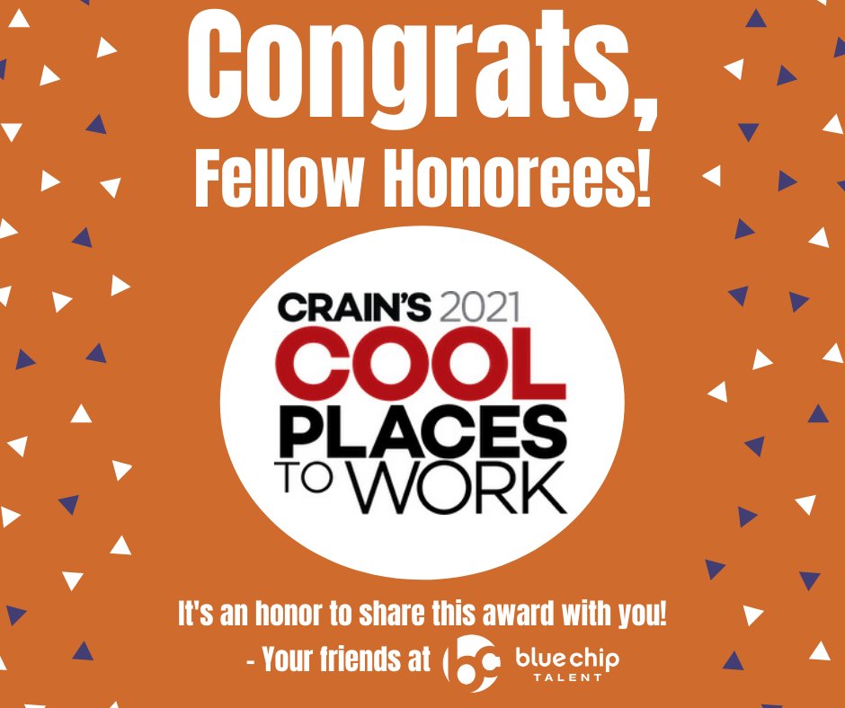bluechiptalent's tweet photo. Sending kudos to some fellow @crainsdetroit Cool Places to Work: @CorpAutomotive, @Litter_Robot, @TeamBizStream, @brickworks_llc, @butzel_long, and Carlson, Gaskey & Olds P.C.! Nice job! #coolplacestowork https://t.co/MIK1Nc2Bzq