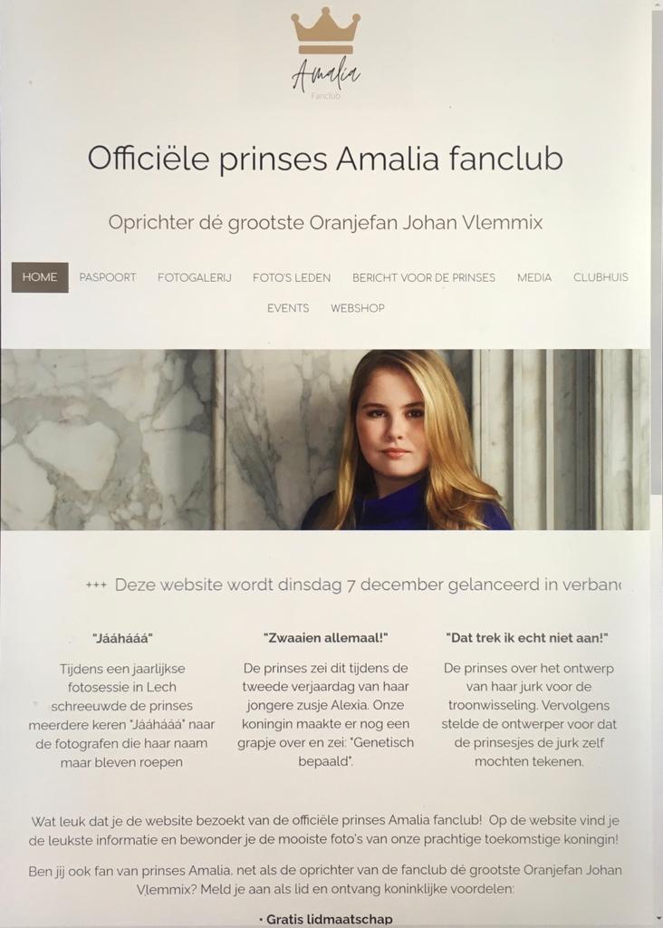 Onze toekomstige koningin viert vandaag haar 18e verjaardag! Dé grootste Oranjefan van Nederland Johan Vlemmix lanceert op deze feestelijke dag de officiële prinses #Amalia fanclub! 

Neem een kijkje op amaliafanclub.nl en meld je gratis aan als lid!