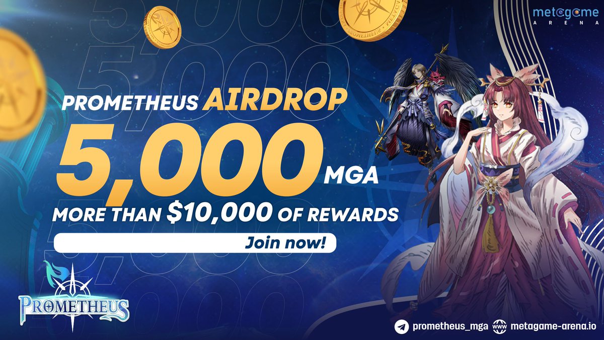 🎉To celebrate the launch of the #MGA token and our liquidity mining (opening this Friday), we're running a 5,000 MGA #Giveaway for 250 Lucky Participants.

⏰12/07 - 12/15 23:00 UTC

How to win? 
 ⁃ Complete tasks: gleam.io/SPoiR/promethe…
 ⁃ 250 Winners will get 20 $MGA!
#BSC