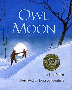 New book in our #StorybookWalk! It's a great way to get some of the built up spring energy out, read a new book together, and get some exercise in! 
 This winter we will be featuring "Owl Moon" written by Jane Yolen and illustrated by John Schoenherr. 
#outdooradventures #reading