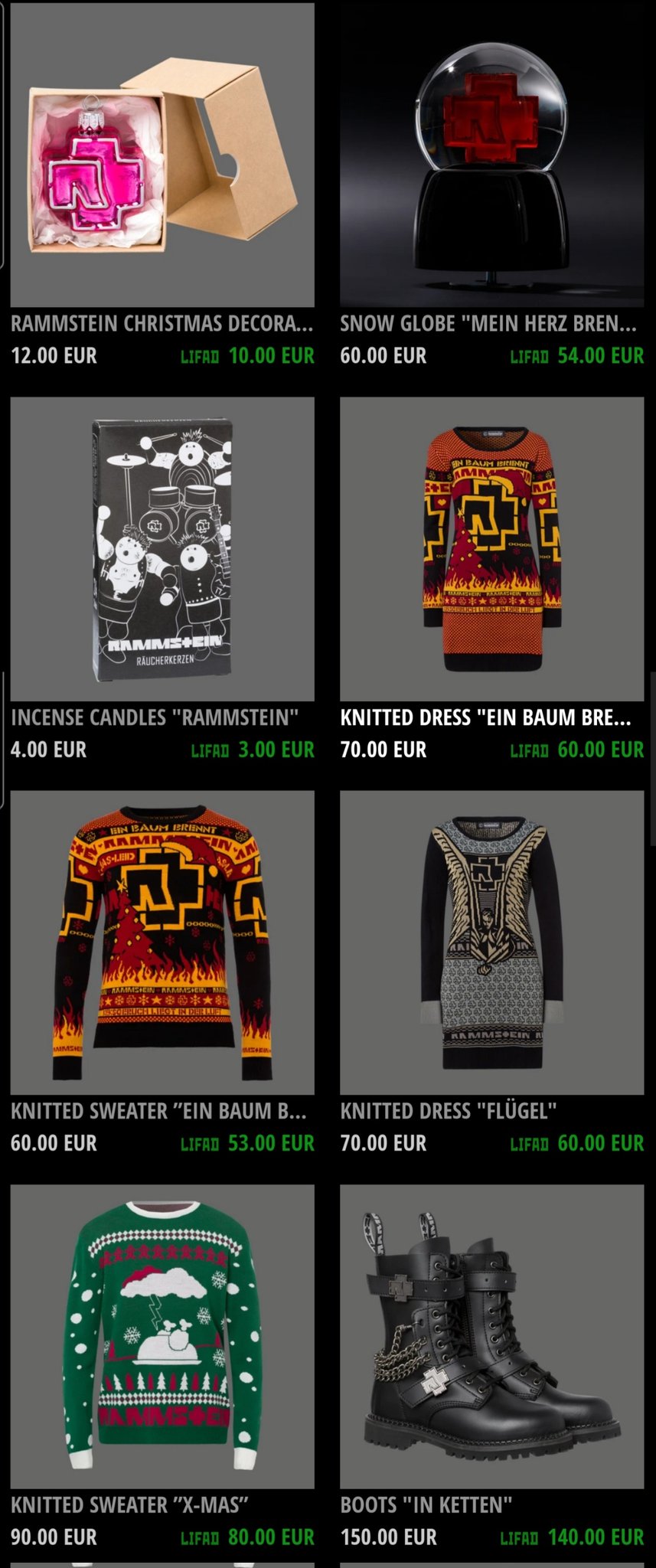 Sehnsucht ist Giftig on X: The Rammstein shop has some new holiday items!   / X