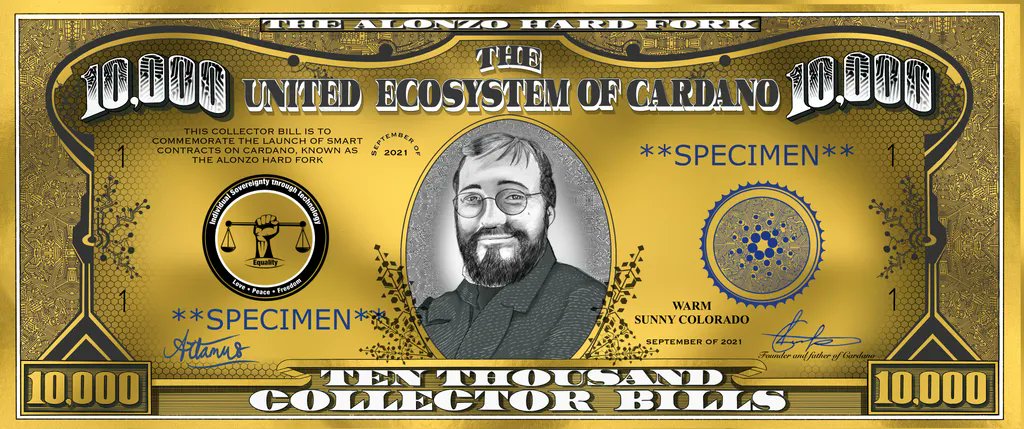 CardanoBills's tweet photo. 💥 NEW #NFTGiveaway 💥

We're giving away 5️⃣ TOP TIER GOLD #Cardano Collector Bill #NFTs worth 💲💲💲

To get your hands on one...
▶️ Follow @CardanoBills
▶️ Retweet
▶️ Tag 3 Friends

Ends Friday!
#CNFTGiveaway #CNFTCommunity #NFTCommmunity #nftcollectors #CNFT #CNFTs https://t.co/3ZzDbzjjbn