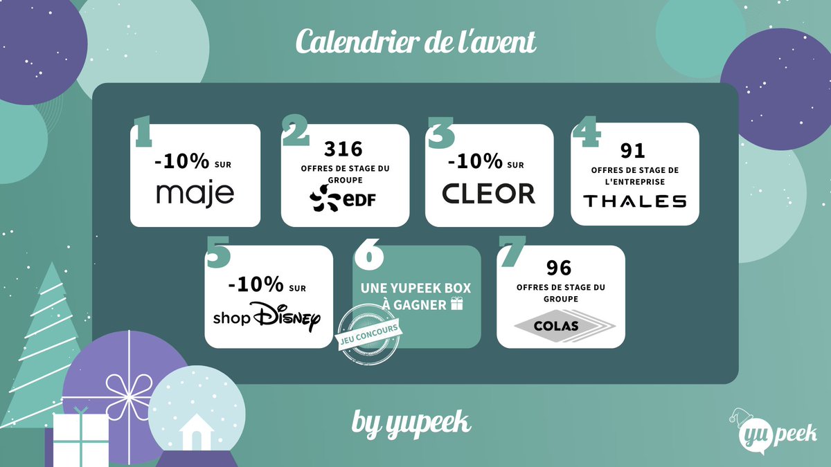 Le compte à rebours pour #Noël a commencé !🎅

Des bons plans, des tips et des jeux concours... Chaque jour, sur son compte Instagram, Yupeek dévoile une case de son calendrier de l'avent. 🤩🎁

👉Pour suivre les publications quotidiennes, c'est par ici : instagram.com/yupeek/
