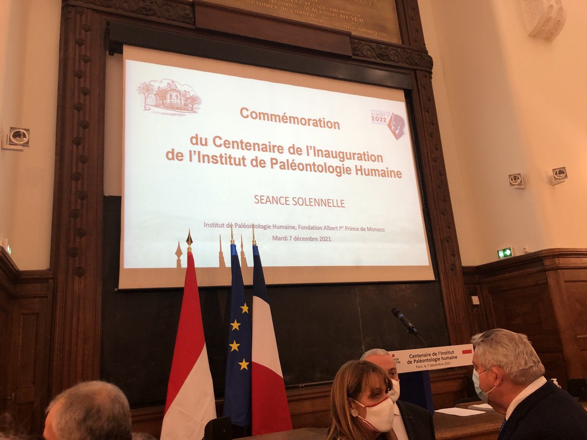Commémoration du centenaire de l’institut de paléontologie en présence de ⁦<a href="/JeanCASTEX/">Jean Castex</a>⁩ et du prince de Monaco. Merci professeur De Lumley pour ce beau moment. L’occasion de faire rayonner le ⁦<a href="/MuseedeTautavel/">Musée de Préhistoire de Tautavel</a>⁩