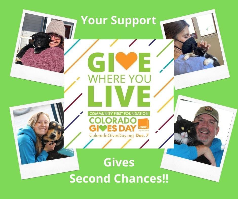 Today is the Day to Donate Now through Colorado Gives!

coloradogives.org/SecondChanceHu…