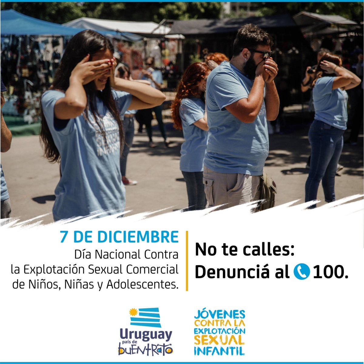 ProgramaClaves's tweet image. En el Día nacional contra la Explotación Sexual Comercial de Niños, Niñas y Adolescentes recordamos la importancia de DENUNCIAR situaciones así al teléfono 100 de INAU.

Si ves o escuchás acerca de situaciones de ESCNNA, ¡no te calles!