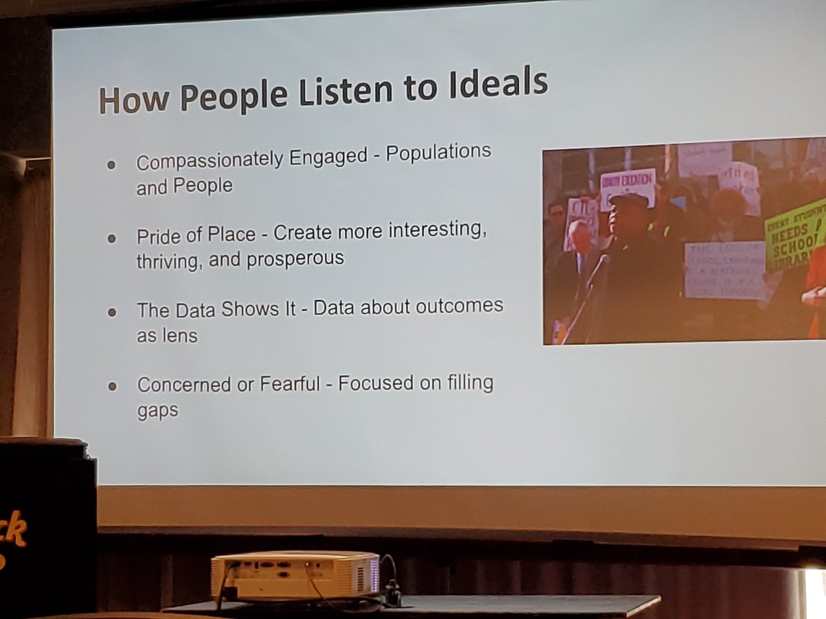 DrTLovesBooks's tweet photo. Having 4 types of arguments ready makes sure you hit the 4 main audiences. Tell them how it helps ppl, how it makes them look good, how the data shows SLs improve outcomes, and how SLs fix problems. @MrChrastka @EveryLibrary #njasl21 #njaslfall21 https://t.co/KCxgVHkOwS