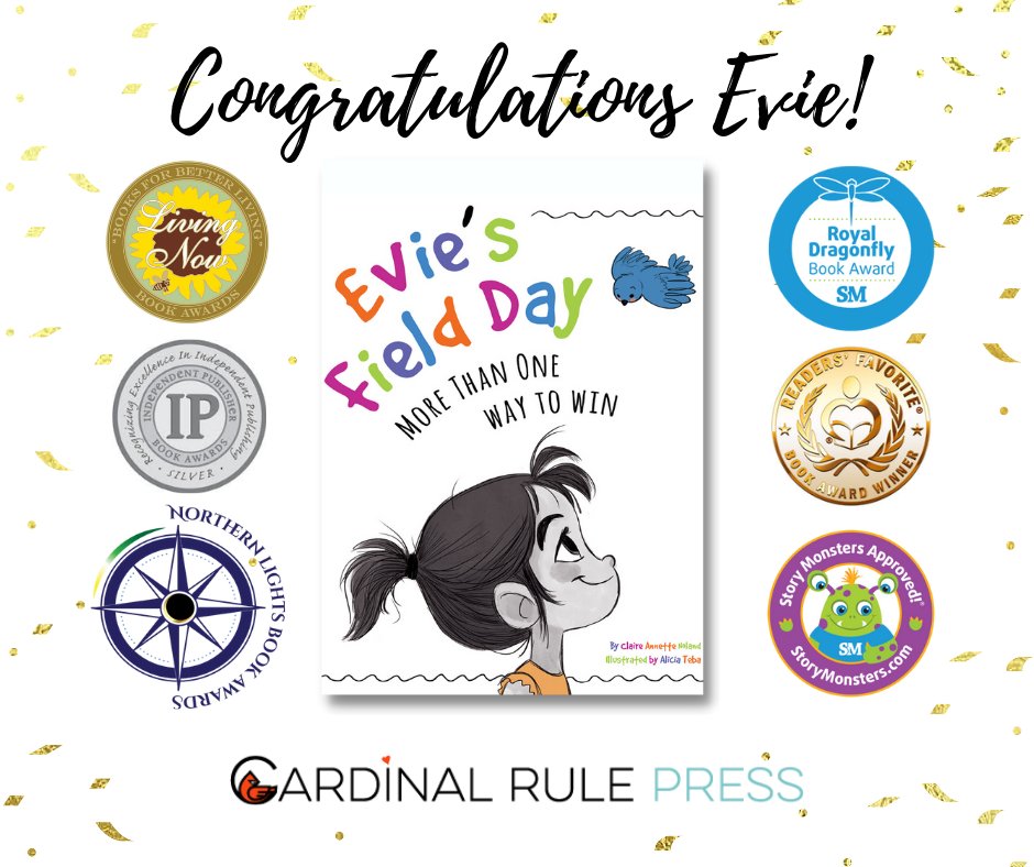These #awards prove that Evie's Field Day, by <a href="/Claire_Noland/">Claire Noland</a> (illustrated by <a href="/AliciaTeba/">Garbancita Alicia</a>) really is a wonderful #childrensbook. If you don't have your own copy, be sure to grab one and see what the fuss is all about! bit.ly/2CRqiSn #EviesFieldDay #kidlit #kidbookawards