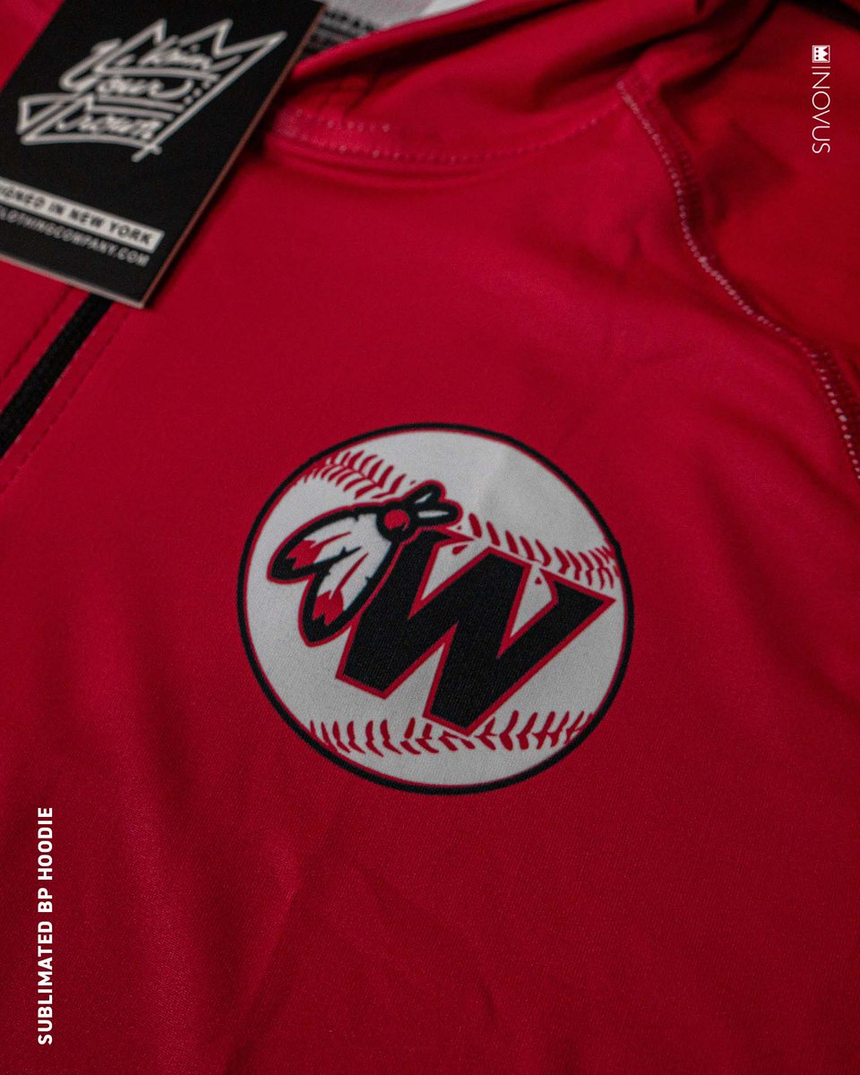 novusclothingco's tweet photo. From the batting cages to the bullpen, our custom sublimated BP Hoodie is the perfect warm-up for your baseball team⚾ #claimyourcrown https://t.co/MKviAxMINU