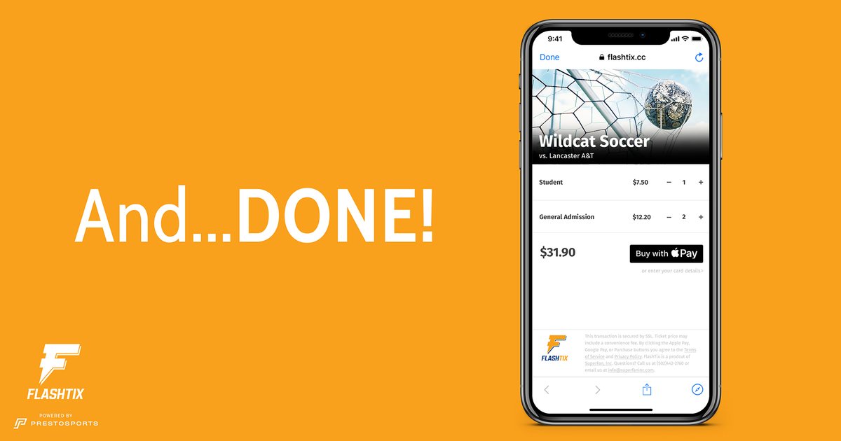 Make the ticket purchasing experience quick and easy for your fans. Find out more at flashtix.cc. 
#digital #ticketing