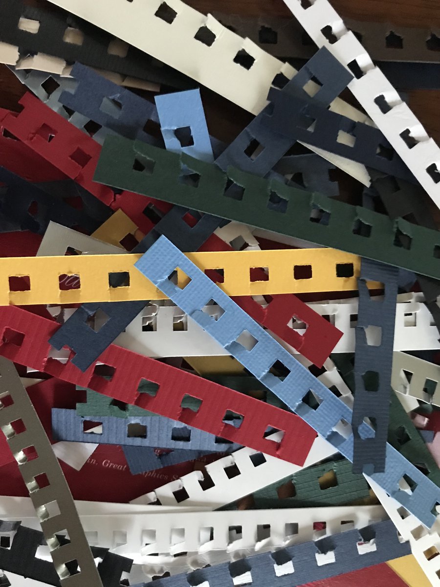 EdgewoodCreates's tweet photo. When you catch wind of upcoming new swatchbooks, your outdated editions get trimmed out and prepared for upcycling into art for #Handmade cards @mohawkpaper @PaperSpecs #Sustainability #Haptic #Customized https://t.co/wkkNFDeYZm