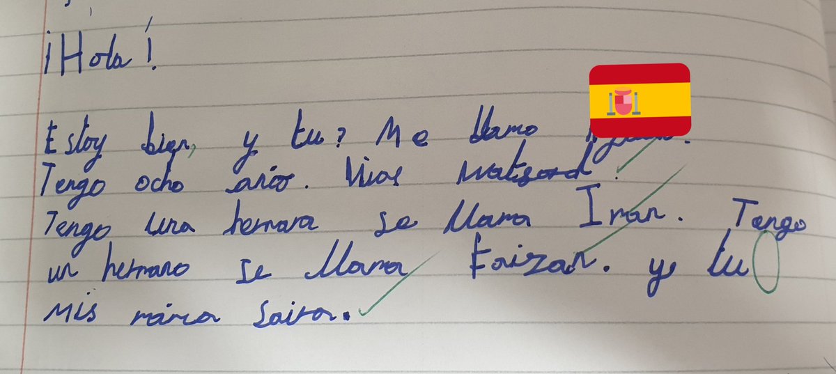 MrsCarmanBF's tweet photo. Fabulous writing in Spanish today in Pine class all about our families.  @BFS_Watford @HeadBeechfield @MsHussainBF https://t.co/375lgEQdNg