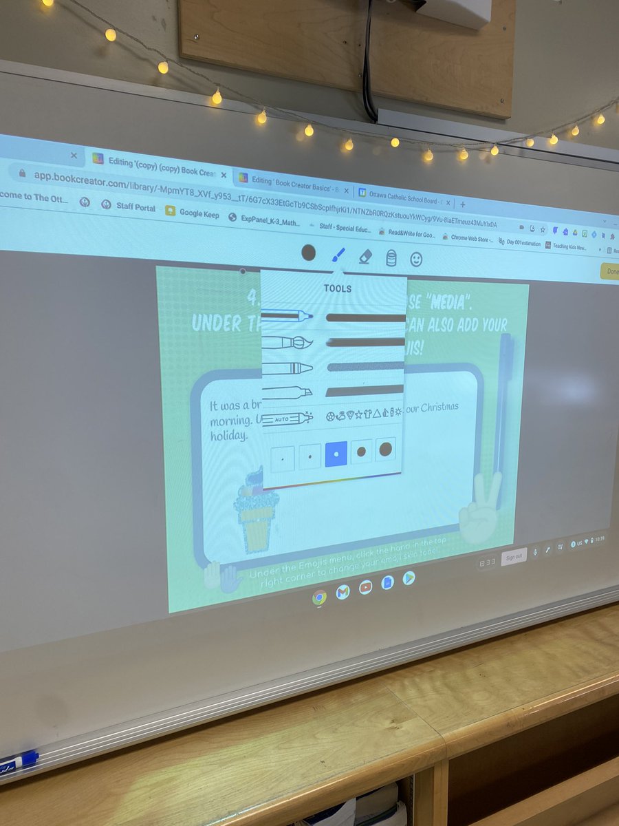 MissDelorme1's tweet photo. Students are excited to create and publish their Christmas/ holiday narratives in Book Creator. Thanks for teaching us some new features @phaedra_walton! We love having visitors in our classroom ☺️ #ocsbTech #BookCreator #JERPride https://t.co/xPVbbuvldg