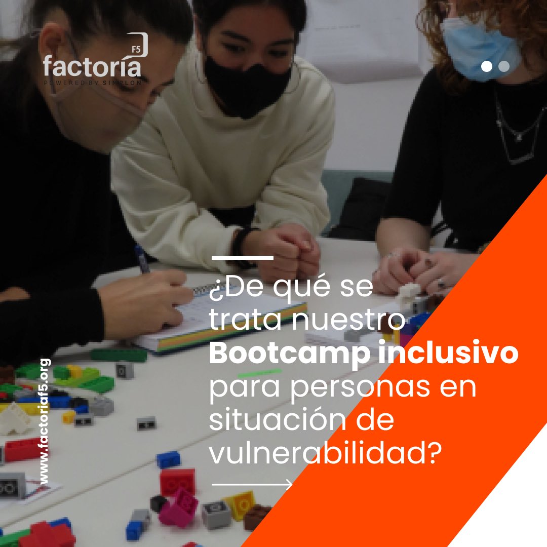 FactoriaF5's tweet photo. #ProgramarEsParaTi ✨ Conoce nuestras formaciones intensivas presenciales gratuitas en #frontend y #fullstack.
Aprende las metodologías digitales más demandadas por las empresas en nuestro bootcamp inclusivo. https://t.co/xqakoPiqvy