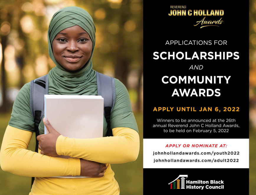 HWDSB's tweet photo. The annual @hollandawards is hosted by the Hamilton Black History Council and has provided over 200 scholarships and awards to Black youth in Hamilton 🏅

Students can apply today for a chance to win a scholarship or bursary up to $1,500: https://t.co/qdInaTK89b https://t.co/RUoCtBLvKQ