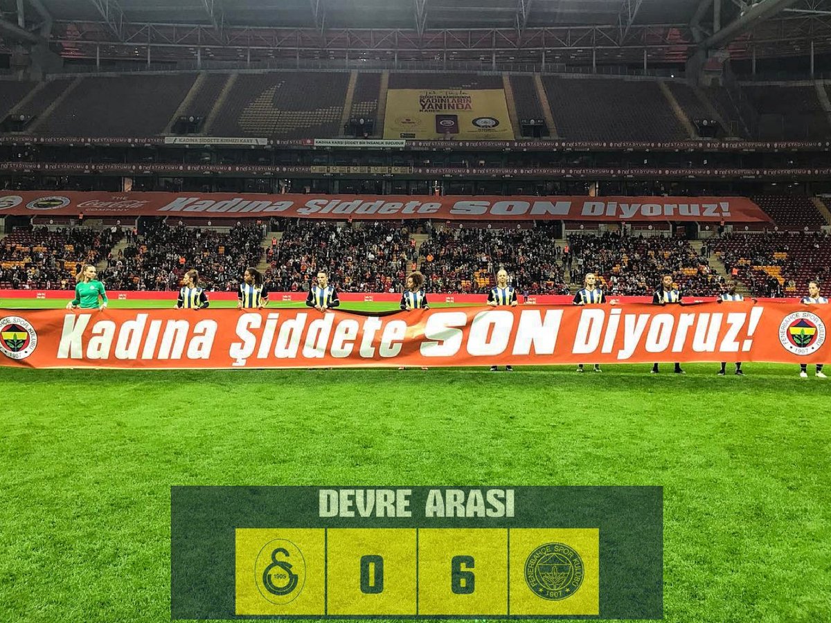 Bu nasıl kadına şiddete hayır ilk yarıdan 6 atılır mı😊 #fenerbahçe