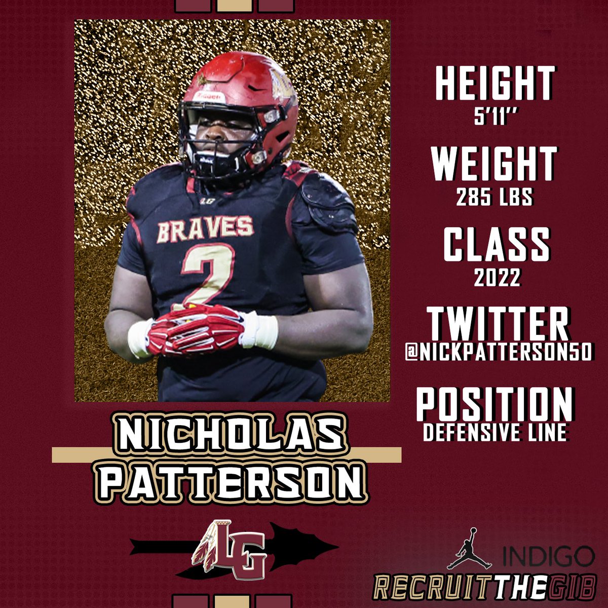 👤 Nicholas Patterson 
🐦 <a href="/nickpatterson50/">“PáTt”💔</a> 
🎓 2022
🏈 Defensive Line 
🎥 bit.ly/308mzMc

#BOE #RECRUITtheGIB