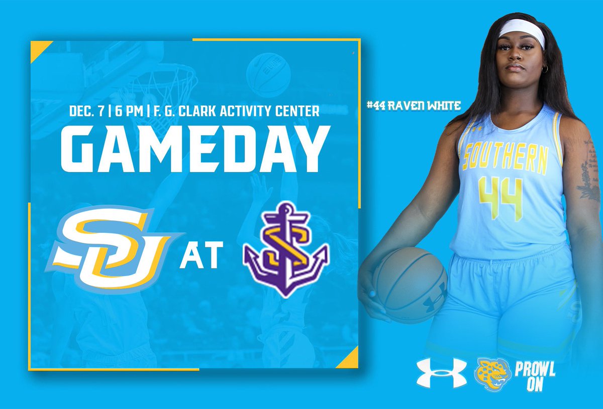 SouthernUsports's tweet photo. 🚨𝙂𝘼𝙈𝙀 𝘿𝘼𝙔 🚨

🆚: @LSU_Shreveport 
⏰: 6:00 PM
📍: Baton Rouge, Louisiana     
🏟: F.G. Clark Activity Center 
📊: https://t.co/ywOPXuxcBF

#GoJags #SouthernIsTheStandard #ProwlOn #WeAreSouthern https://t.co/soTvLx20T1