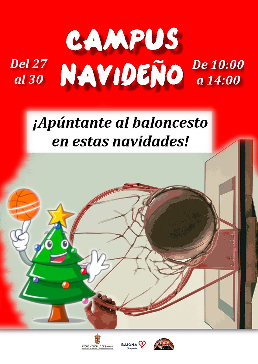 CBBaiona's tweet photo. ⛹🏼⛹🏻♀️ CAMPUS NAVIDEÑO 🏀🎄
Ya está abierto el plazo de inscripción para el campus de navidad del CB Baiona
#CampusCBB #SomosCBBaiona https://t.co/9YDhL1OkRO
