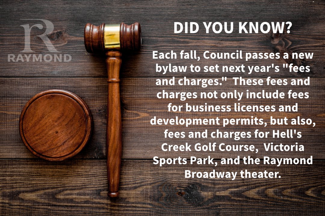 It's Bylaw Tuesday! In anticipation of tonight's Council Meeting, today's featured bylaw is a bylaw that gets rescinded and passed annually: the Town's "Fees and Charges Bylaw."