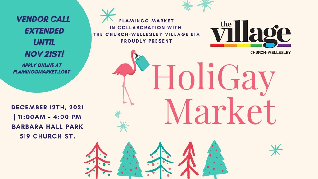 ChurchWellesley's tweet image. Happy HoliGays! Join us, @flamingomarket_ and a group of amazing artists this Sunday in Barbara Hall Park from 11 am till 4 pm for a holiday market. RSVP at the link: fb.me/e/1m5lf2gvJ
#ChurchWellesley