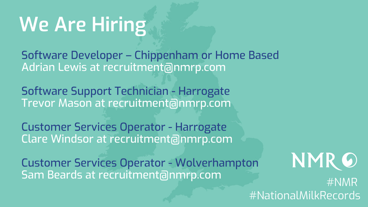 We are hiring!

Check out our latest vacancies on our website nmr.co.uk/vacancies/curr…

#nationalmilkrecords #nmr