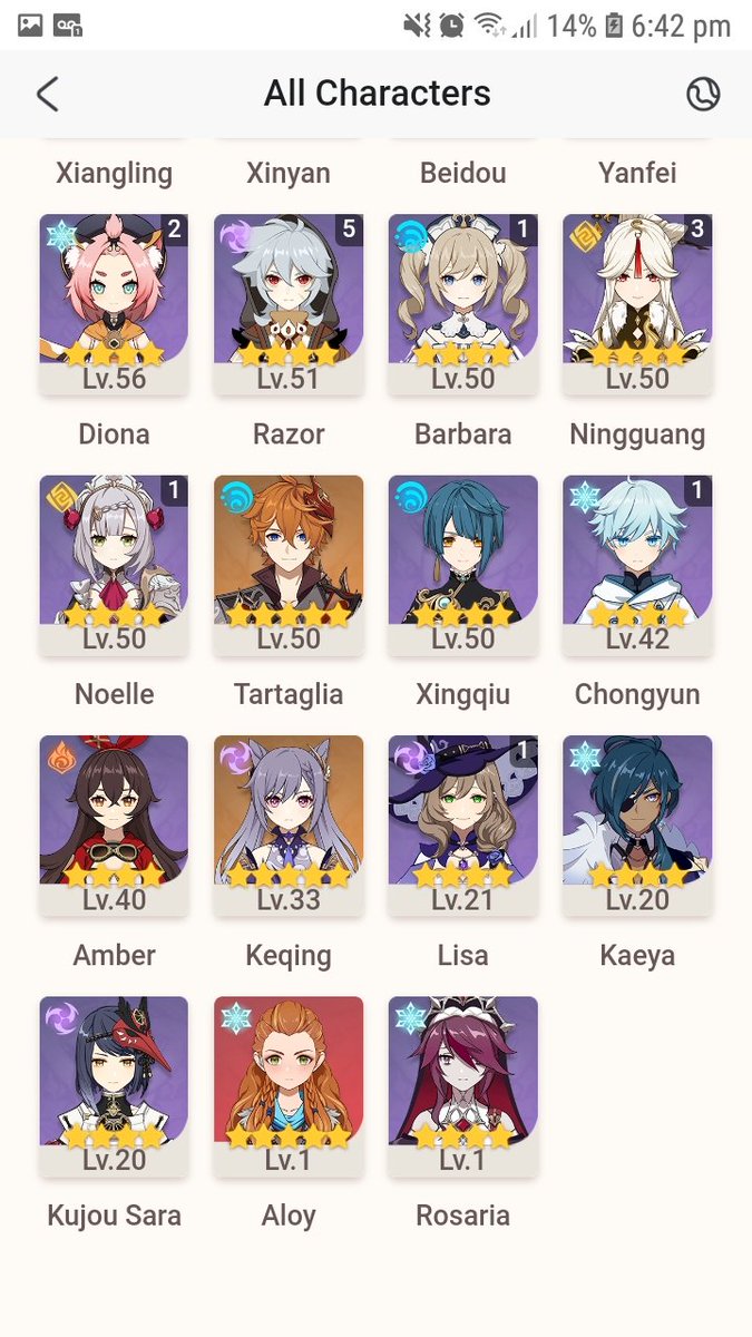 TradeGenshin's tweet photo. NA - 53

Diluc
Venti
Kazuha
Mona c2
Childe + BIS
Keqing

Ok maintained, good builds

Lf: NA offers
Nlf: Other servers

STRICTLY NGF

#genshintrade #genshintrding https://t.co/QMeoVx1Nmv